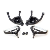 1964-1972 El Camino UMI Front Control Arm Kit, 0.9 Inch Taller Upper Adjustable/0.5 Inch Taller Lower Ball Joints, All Delrin, Black Image
