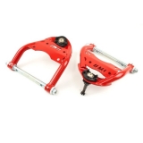 1970-1972 GM A-body UMI Tubular Front Upper A-Arms, 0.5 Inch Taller Ball Joints, Red Image