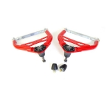 1964-1972 Chevelle UMI Tubular Front Upper Control Arms, Adjustable, 0.5 Inch Taller Ball Joints, Red Image