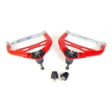 1970-1972 GM A-body UMI Tubular Front Upper A-Arms, Adjustable, 0.9 Inch Taller Ball Joints, Red Image