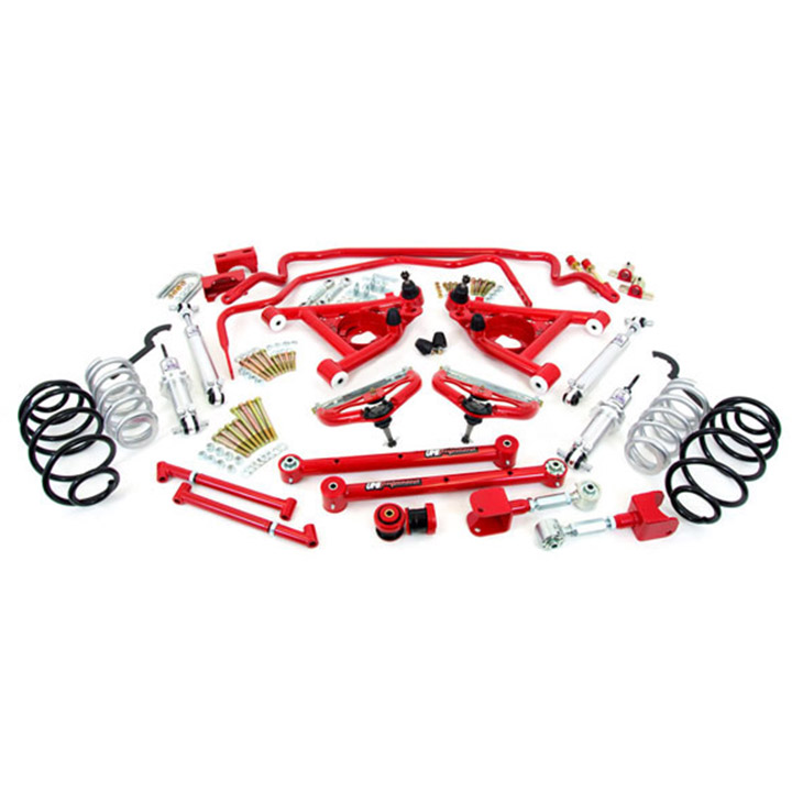 1978-1987 El Camino UMI Stage 4 Handling Package, 1 Inch Rear Drop, 450lb Front Springs, Red