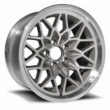 US Wheel Series 350 15x8 Silver/Machined Snowflake, 5x4.75 Bolt Pattern, 5.125 BS, 16 Offset