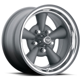 US Wheel Series 484 15x6 Gunmetal Supreme, 5x4.5/4.75/5 Bolt Pattern, 2.625 BS, -22 Offset Image