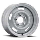 US Wheel Series 55 15x8 Silver Rallye, 5x4.5/5x4.75 Bolt Pattern, 4.25 BS, -6 Offset Image