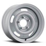 US Wheel Series 55 15x8 Silver Rallye, 5x4.75 Bolt Pattern, 4.5 BS, 0 Offset Image