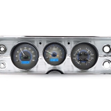 1964-1965 Chevelle Dakota Digital VHX Instrument System, Carbon Fiber Faces, Blue Numbers Image