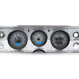 1964-1965 El Camino Dakota Digital VHX Instrument System, Carbon Fiber Faces, Blue Numbers Image