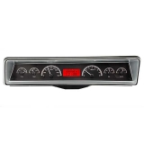 1966-1967 Nova Dakota Digital VHX Instrument System, Black Alloy Faces, Red Numbers Image