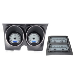 1968 Camaro Dakota Digital VHX Instrument System w/ Console Gauges, Carbon Fiber Faces, Blue Numbers Image