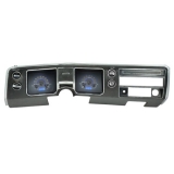 1968 El Camino Dakota Digital VHX Instrument System, Carbon Fiber Faces, Blue Numbers Image