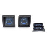 1969 Camaro Dakota Digital VHX Instrument System w/ Console Gauges, Carbon Fiber Faces, Blue Numbers Image