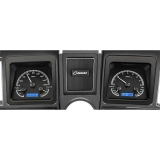 1969 Camaro Dakota Digital VHX Instrument System, Black Alloy Faces, Blue Numbers Image