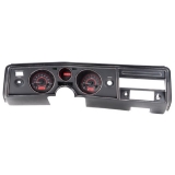 1969 Chevelle Dakota Digital VHX Instrument System, Carbon Fiber Faces, Red Numbers Image