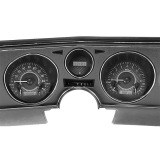 1969 El Camino Dakota Digital VHX Instrument System, Black Alloy Faces, White Numbers Image