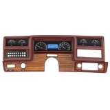 1973-1977 El Camino Dakota Digital VHX Gauges Black Alloy Face, Blue Lighting With OE Sweep Gauges Image