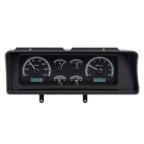 1978-1983 Malibu Dakota Digital VHX Instrument System Black Alloy Face, White Lighting Sweep Dash Image