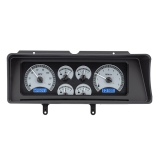 1978-1983 Malibu Dakota Digital VHX Instrument System Silver Alloy Face, Blue Lighting Sweep Dash Image