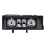 1978-1987 El Camino Dakota Digital VHX Instrument System Silver Alloy Face Red Lighting Sweep Dash Image