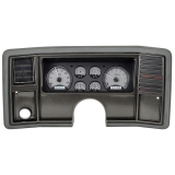 1978-1987 El Camino Dakota Digital VHX Instrument System, Silver Alloy Faces, White Numbers Image