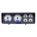 1978-1988 Cutlass Dakota Digital VHX Instrument System Silver Alloy Face, Blue Lighting Image