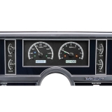 1984-1987 Buick Regal Dakota Digital VHX Instrument System, Black Alloy Faces, White Numbers Image