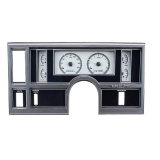1984-1987 Buick Regal Dakota Digital VHX Instrument System, Silver Alloy Faces, White Numbers Image