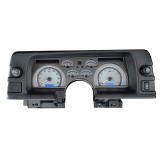 1990-1992 Camaro Dakota Digital VHX Instrument System Silver Alloy Face, Blue Lighting Image