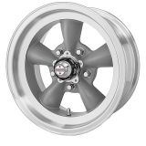 American Racing Torq Thrust D 1-Piece Wheel, 15x8 Torq Thrust Gray with Machined Lip Image