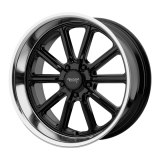 American Racing Rodder Wheel, 17x7 Gloss Black with Diamond Cut Lip Image