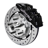 1967-1969 Camaro Wilwood Forged Dynapro 6 Big Front Brake Kit, Black Calipers, Black D&S Rotors Image