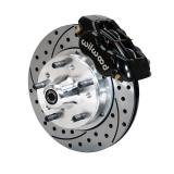 1970-1974 Monte Carlo Wilwood Forged Dynalite Pro Front Brake Kit, Black Calipers, Black D&S Rotors Image