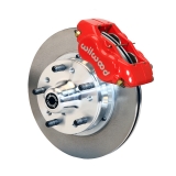 1964-1974 Chevelle Wilwood Forged Dynalite Pro Front Brake Kit, Red Calipers, Plain Rotors Image