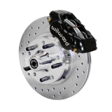 1970-1974 Monte Carlo Wilwood Forged Dynalite Pro Front Brake Kit, Black Calipers, D&S Rotors Image