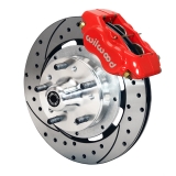 1967-1969 Camaro Wilwood Forged Dynalite Big Front Brake Kit, Red Calipers, Black D&S Rotors Image