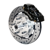 1964-1974 Chevelle Wilwood Forged Dynalite Big Front Brake Kit, Black Calipers, Black D&S Rotors Image