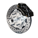 1964-1974 El Camino Wilwood Forged Dynalite Big Front Brake Kit, Black Calipers, Black D&S Rotors Image