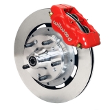 1970-1974 Monte Carlo Wilwood Forged Dynalite Big Front Brake Kit, Red Calipers, Plain Rotors Image