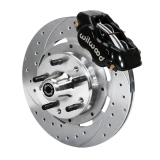 1970-1974 Monte Carlo Wilwood Forged Dynalite Big Front Brake Kit, Black Calipers, D&S Rotors Image