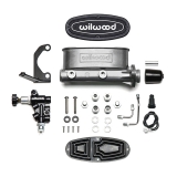 Wilwood High Volume Tandem Master Cylinder, Bracket & Valve Kit, 1-1/8 Inch Bore, Bare Aluminum Image