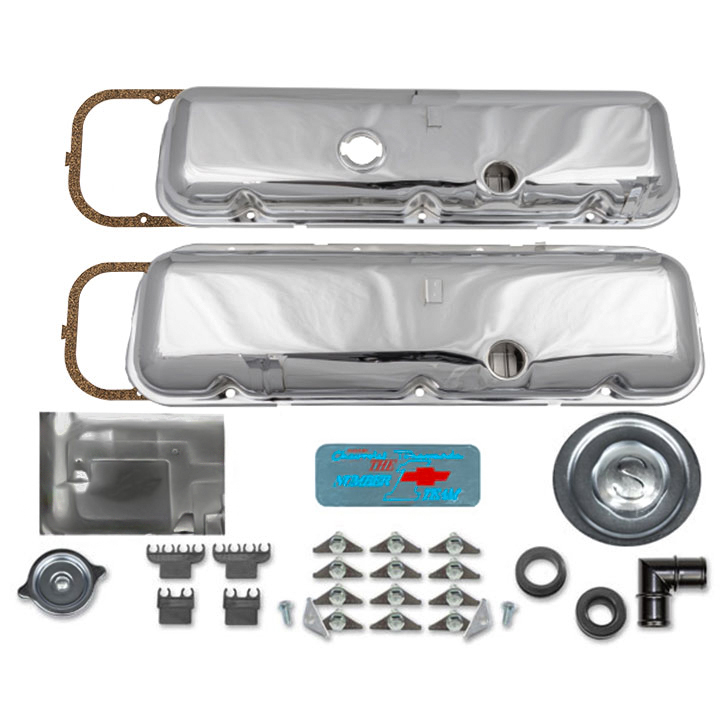 1964-1977 Chevelle Big Block Valve Cover Kit OE Correct No Slant