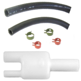 1968-1969 Chevelle Plastic Fuel Tank Vent, Hose, & Clamp Kit 7pc Image