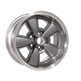 1978-1987 Grand Prix 17 x 8 Inch 5 Spoke Rally Wheel, Gunmetal - Year One - 4.25 Inch B/S Image