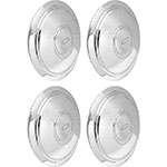 Product 1962-1981 Chevrolet 4 Piece Chrome Police Style Rally Wheel Cap Set with Bow Tie Image